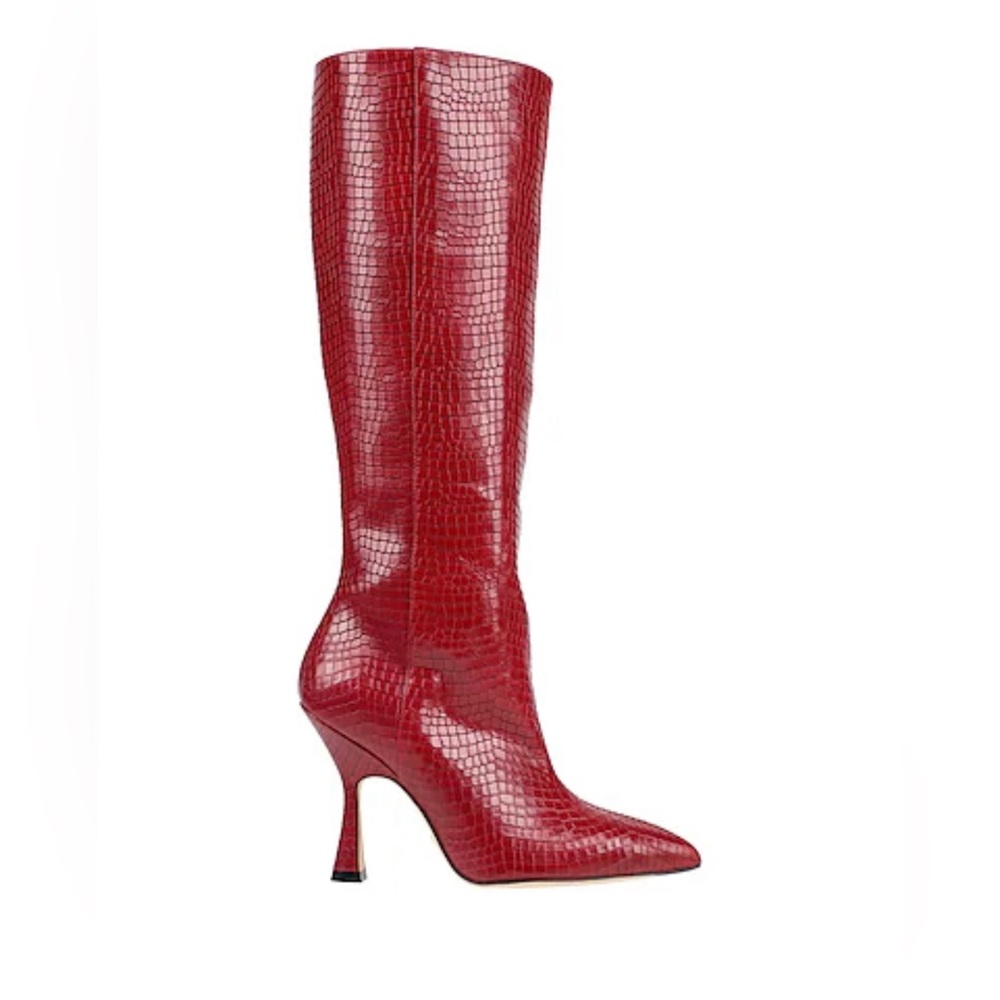 Stuart Weitzman Red Croc Boots